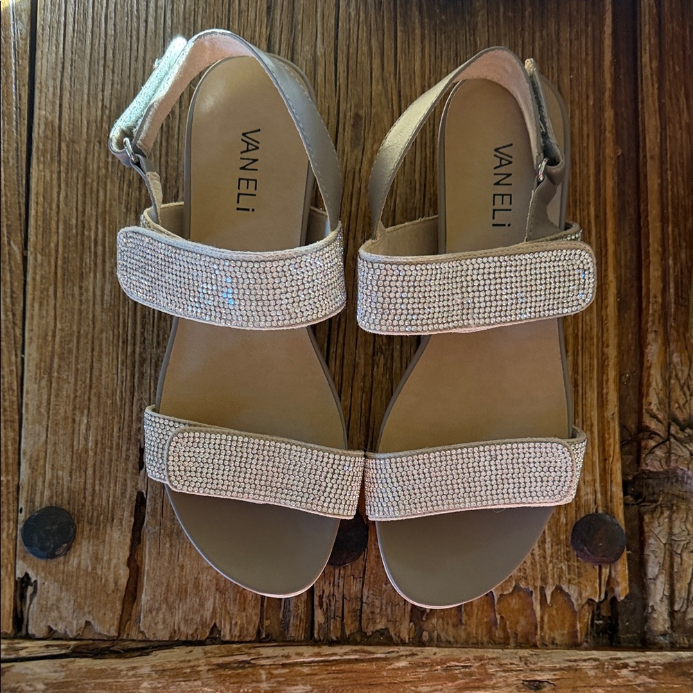 Vaneli Women's Sparkling Beige Sandals